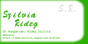 szilvia rideg business card